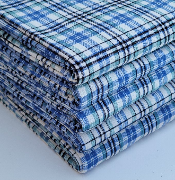 Yummy rib Blue Plaid Print