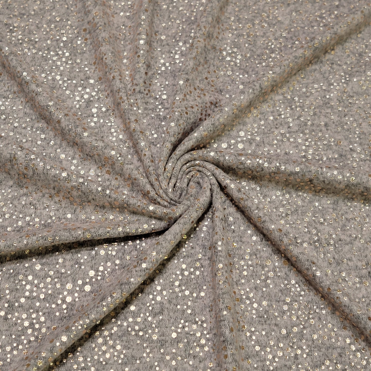 Brush Sweater Knit Golden Foil Dots