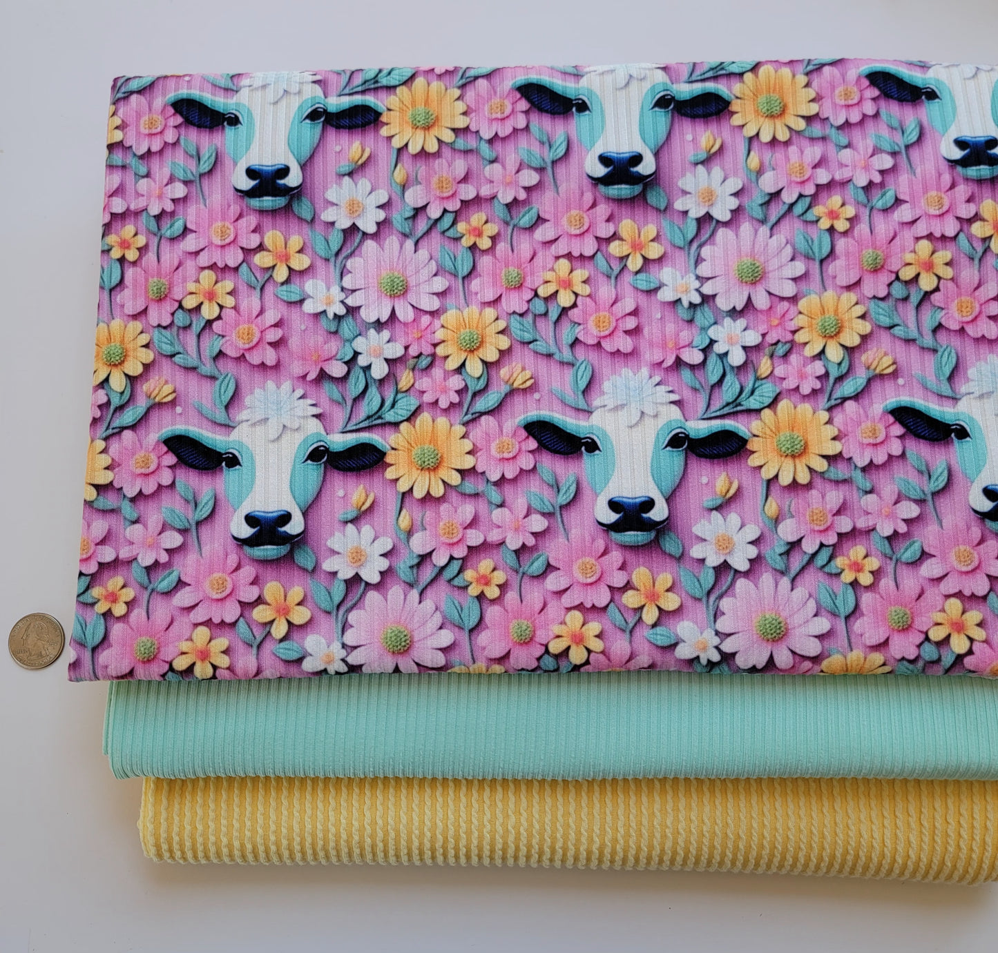 Yummy Rib Cow Floral Custom Print