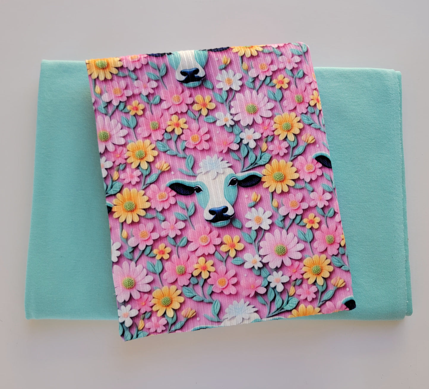 Yummy Rib Cow Floral Custom Print