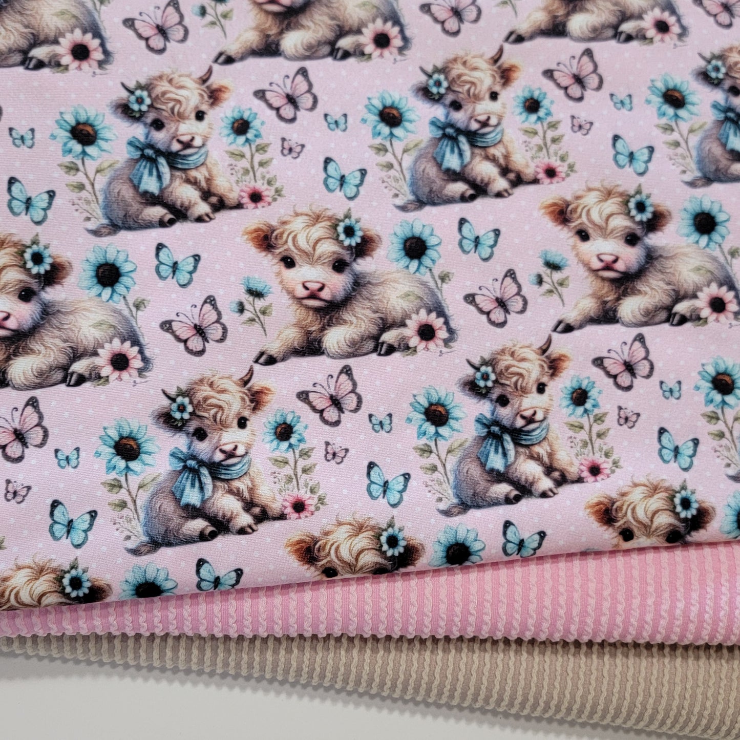 Double Brush Poly Baby Cow and Butterfly