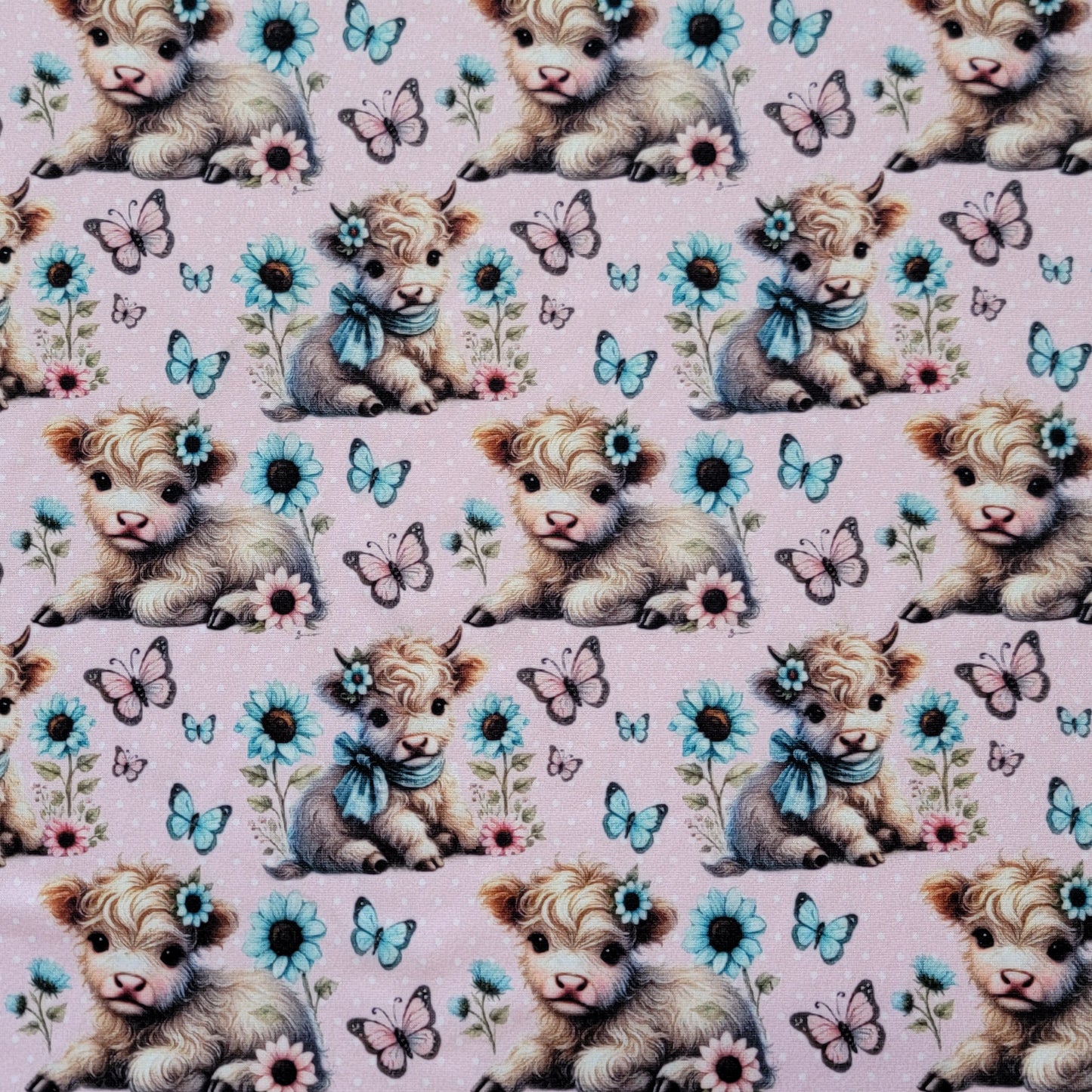 Double Brush Poly Baby Cow and Butterfly