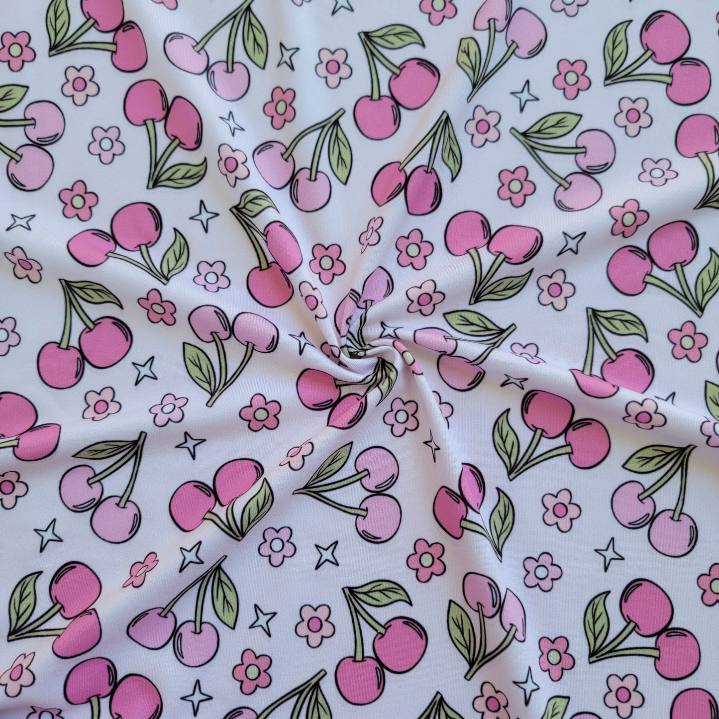 Double Brush Poly Cherry Print