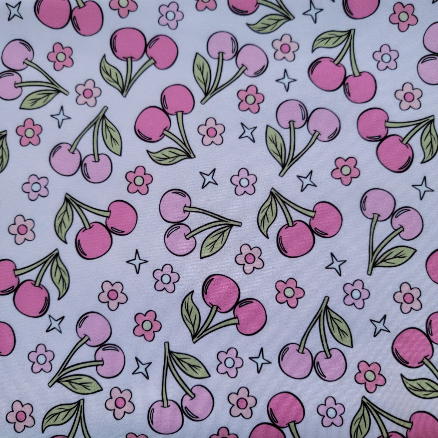 Double Brush Poly Cherry Print