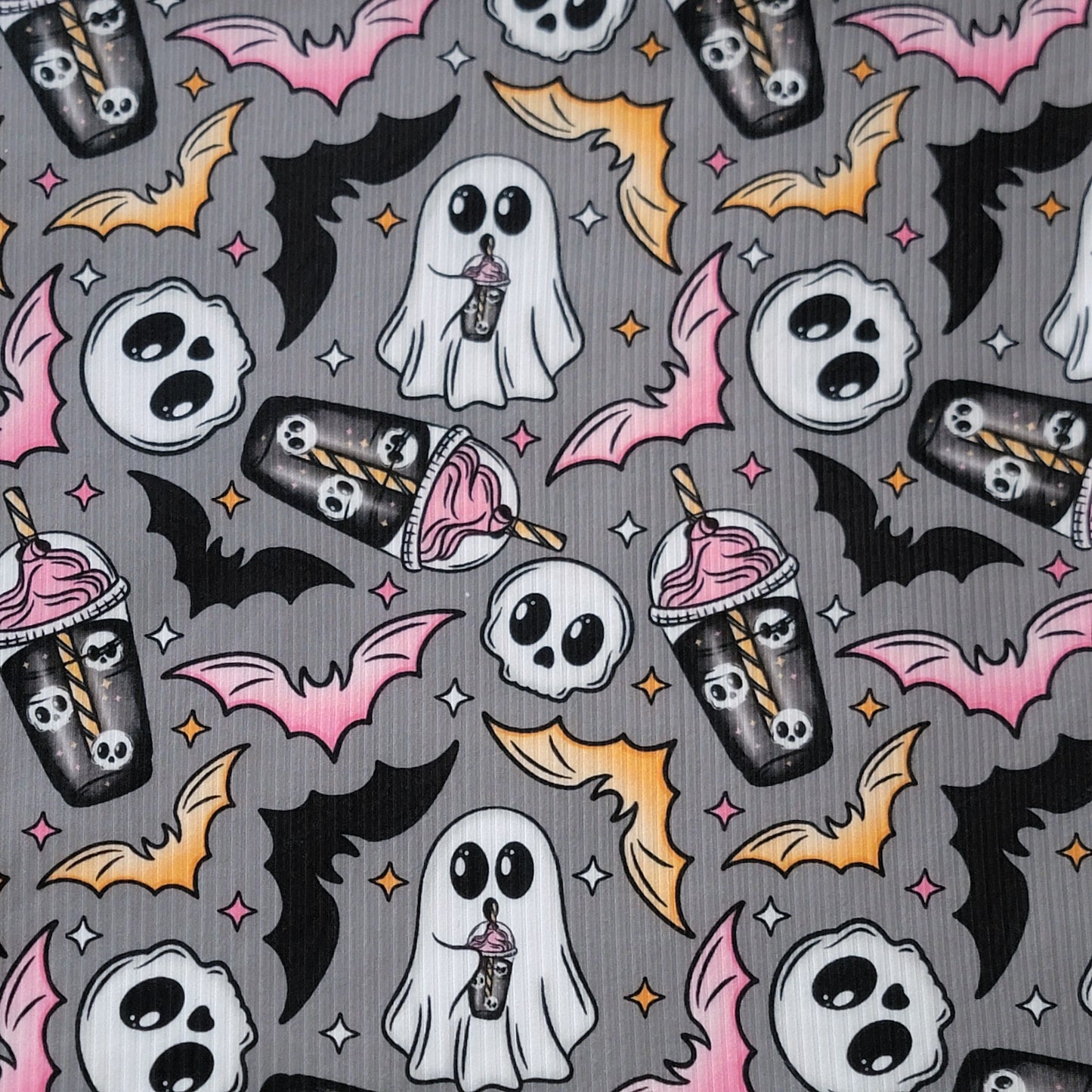 Yummy Rib Ghost & Bats Print