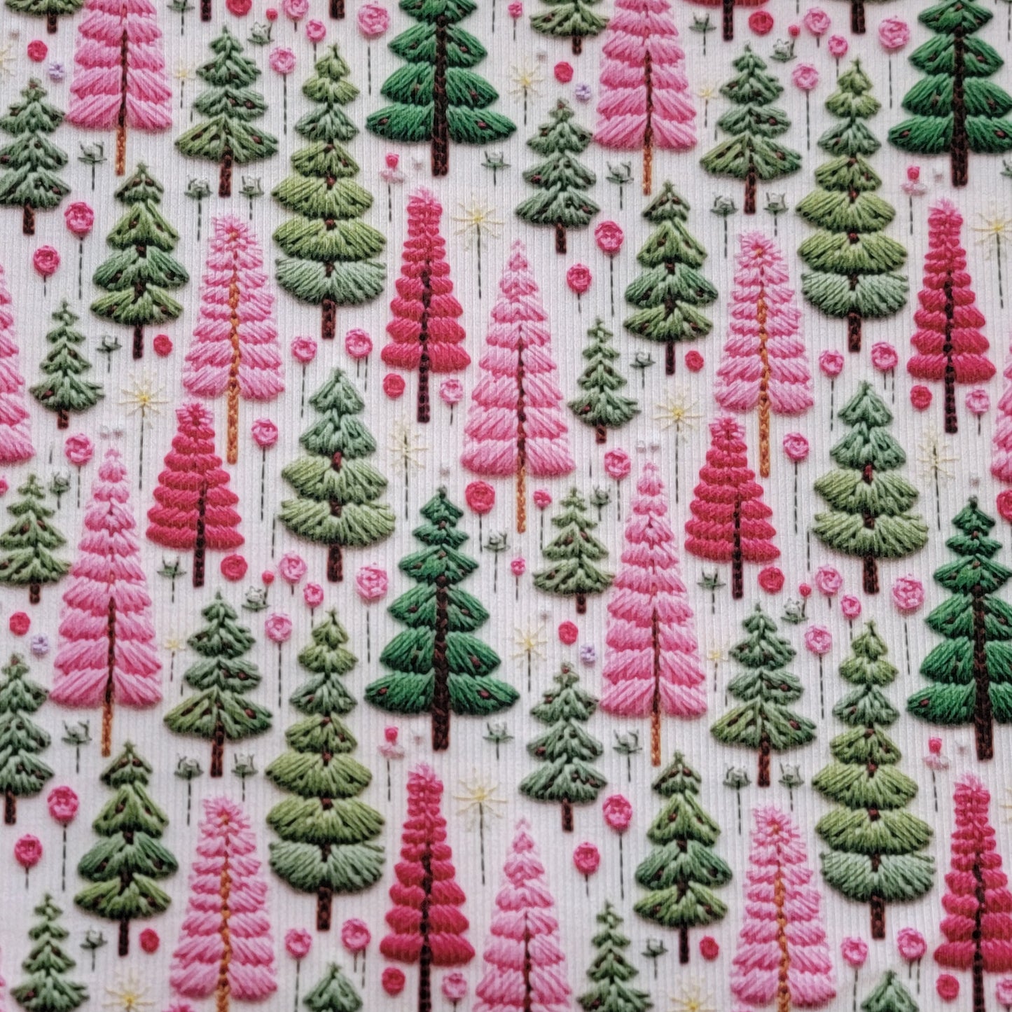 2x2 Custom Print Yummy Rib Christmas Pink Pines