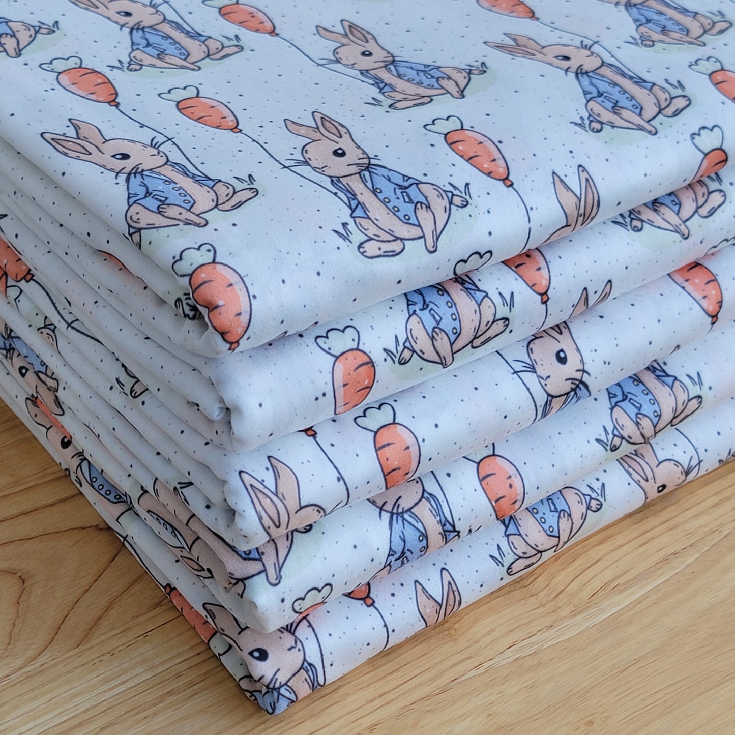 Double Brush Poly Rabbits With Carrot Balloon Custom Print