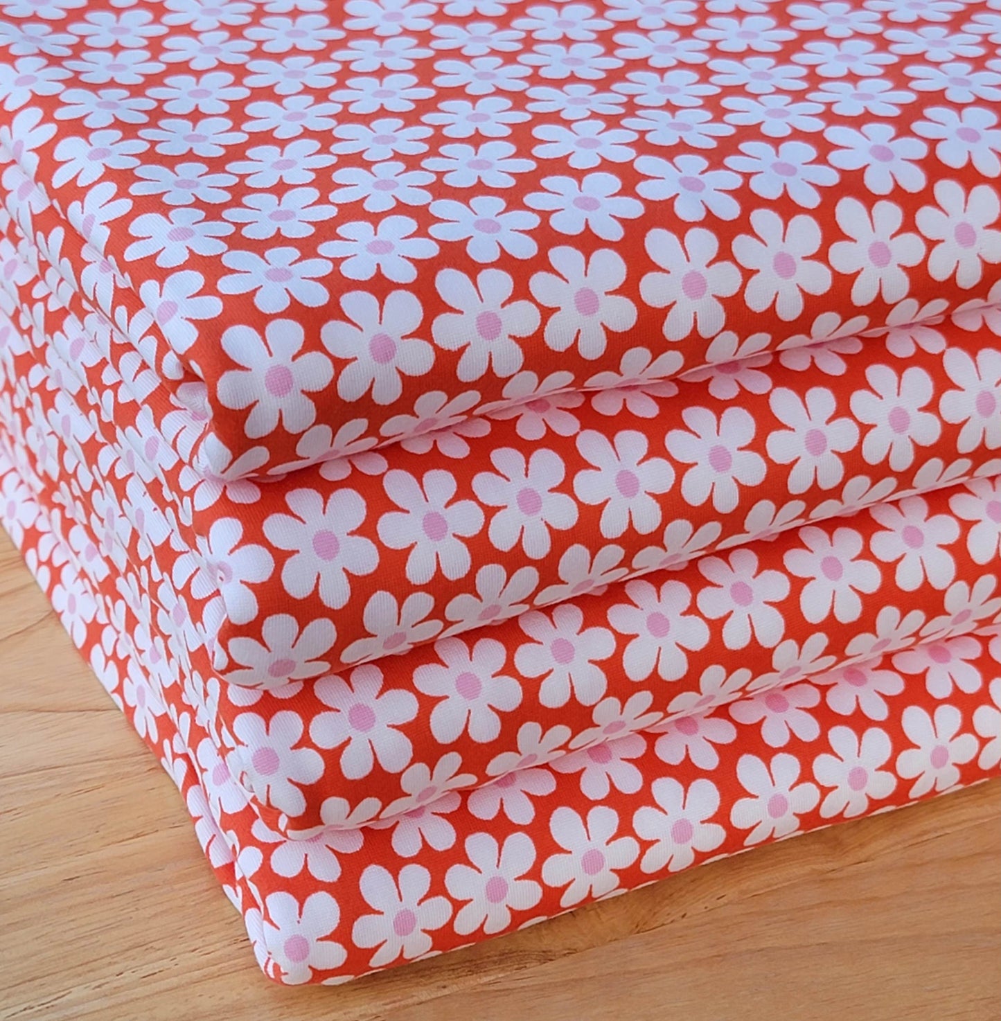 Orange Daisies Double Brush Poly