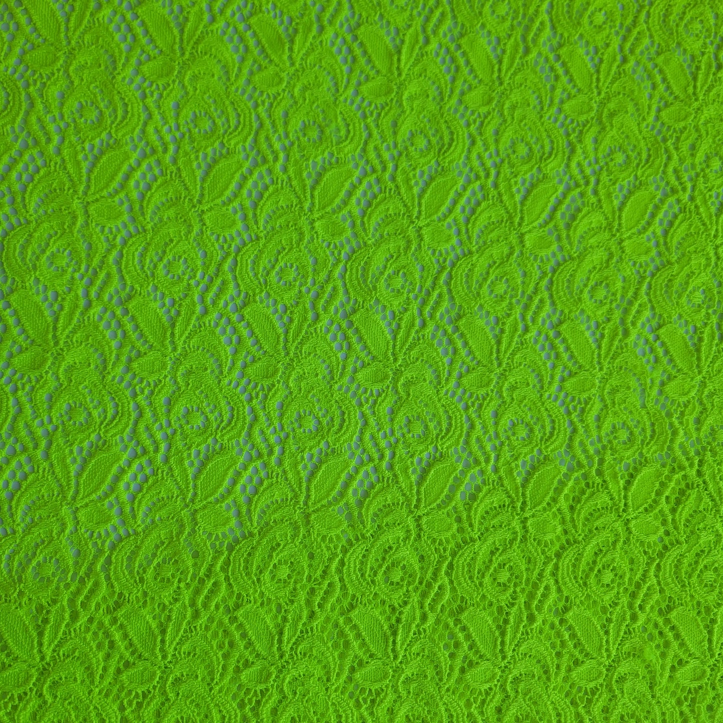 Neon Green Lace Floral Design