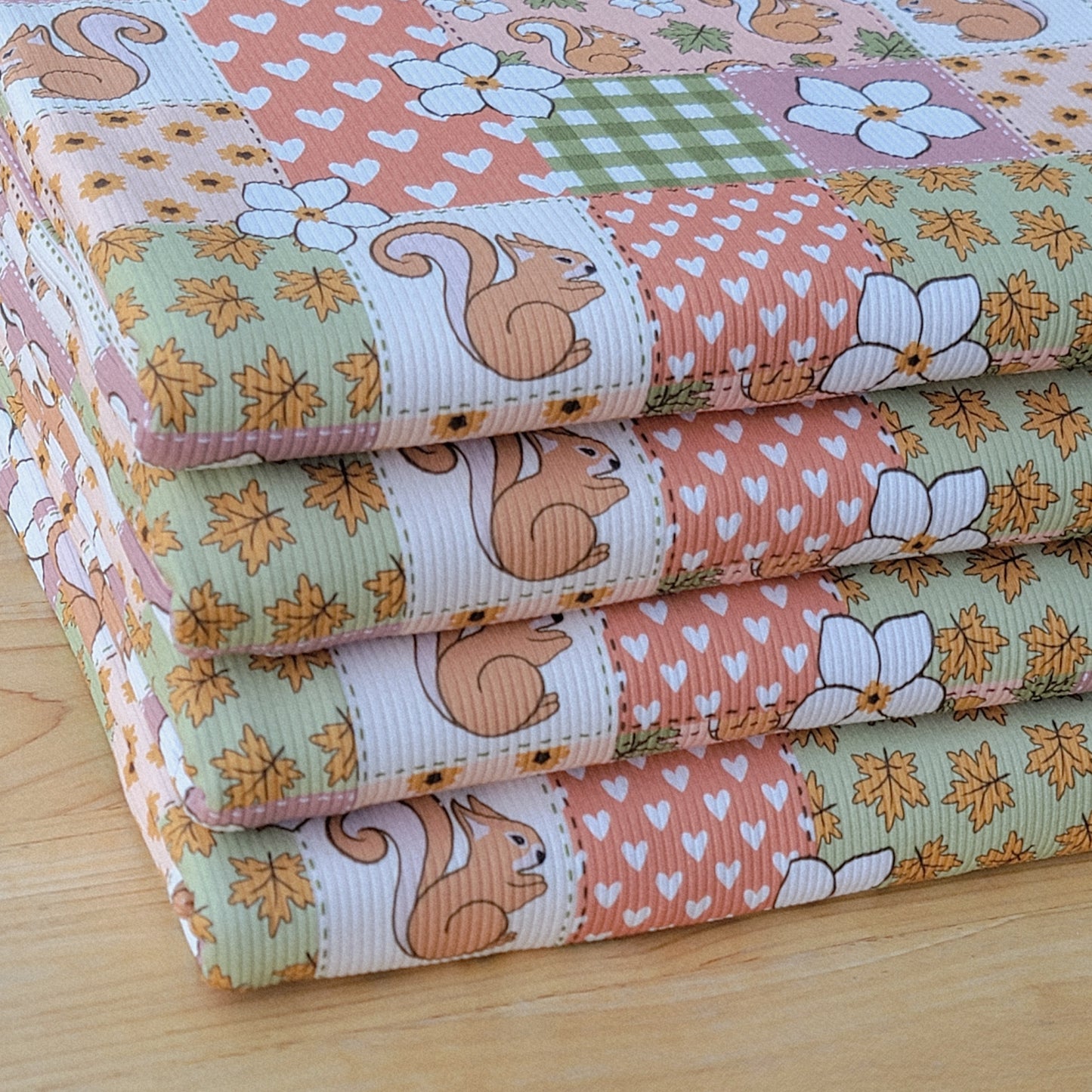 2x2 Yummy Rib Squirrels Patchwork Print
