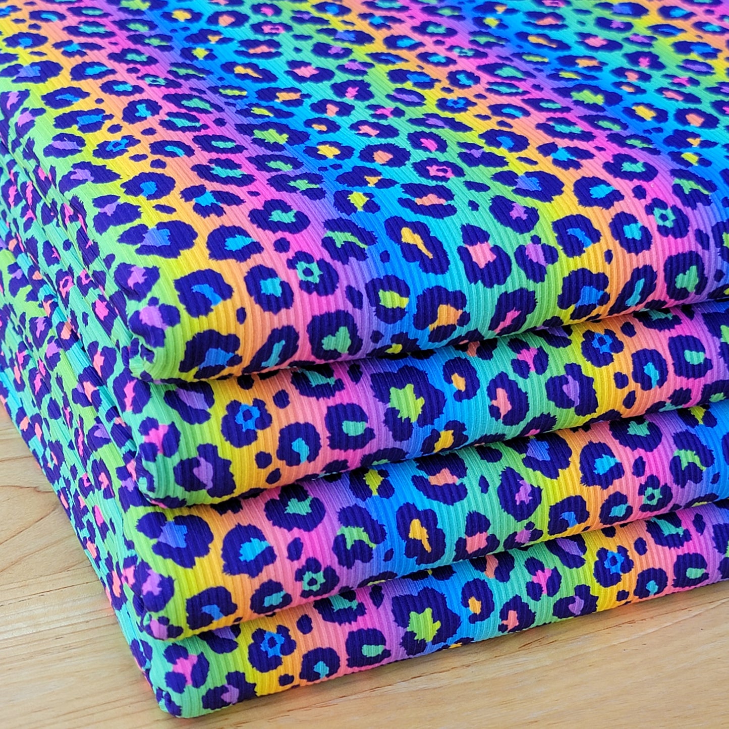 2x2 Yummy Rib Rainbow Cheetah Print