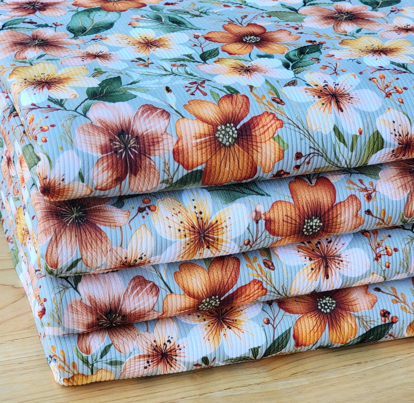 2x2 Yummy Rib Fall Floral Print