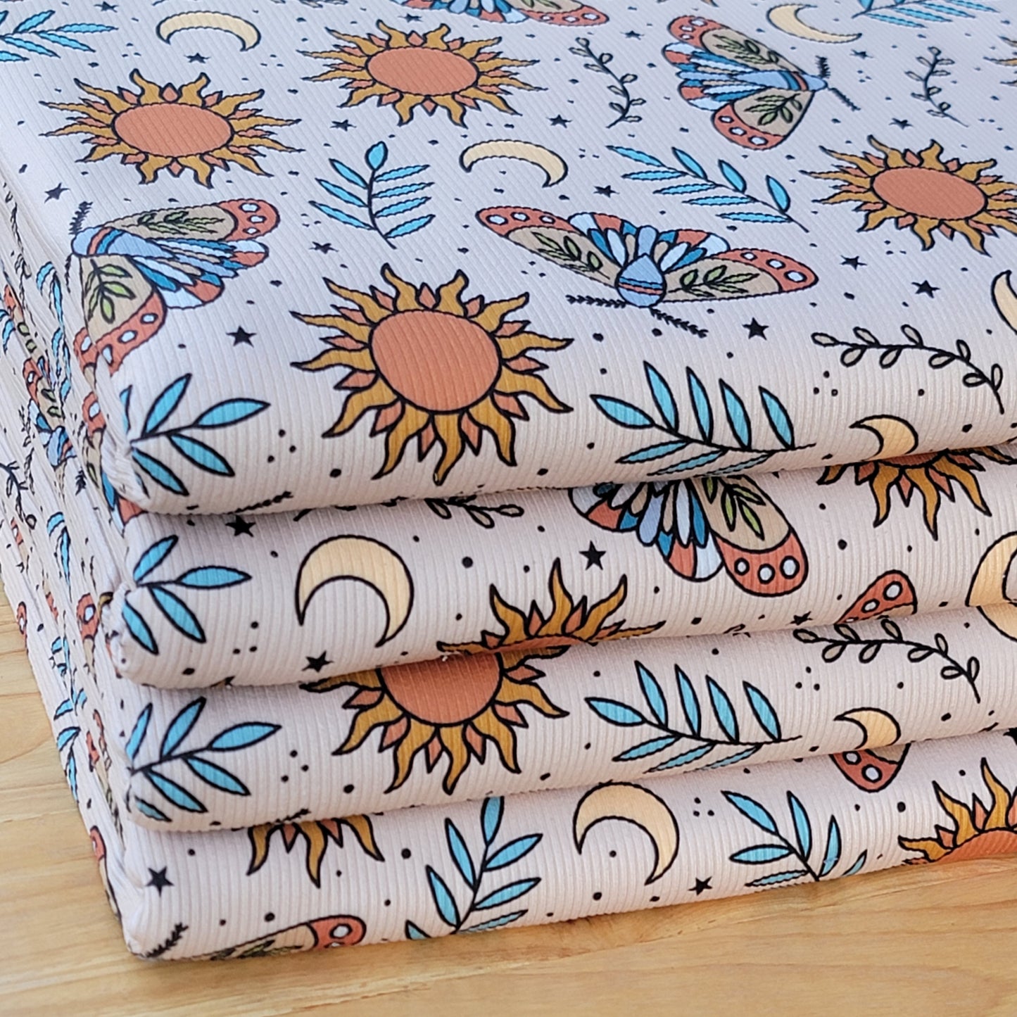 2x2 Yummy Rib Moths & Suns Print