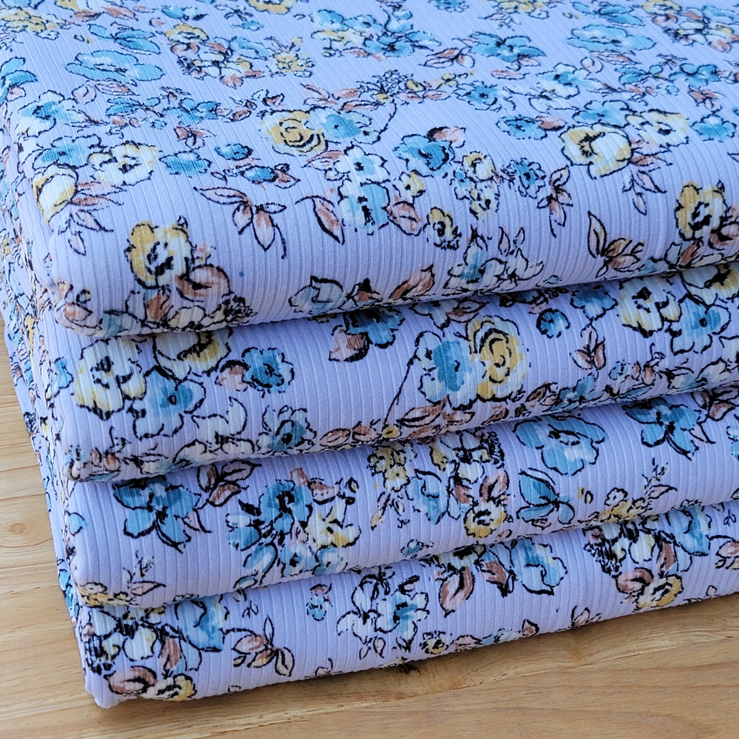 Yummy Rib Blue Floral Print