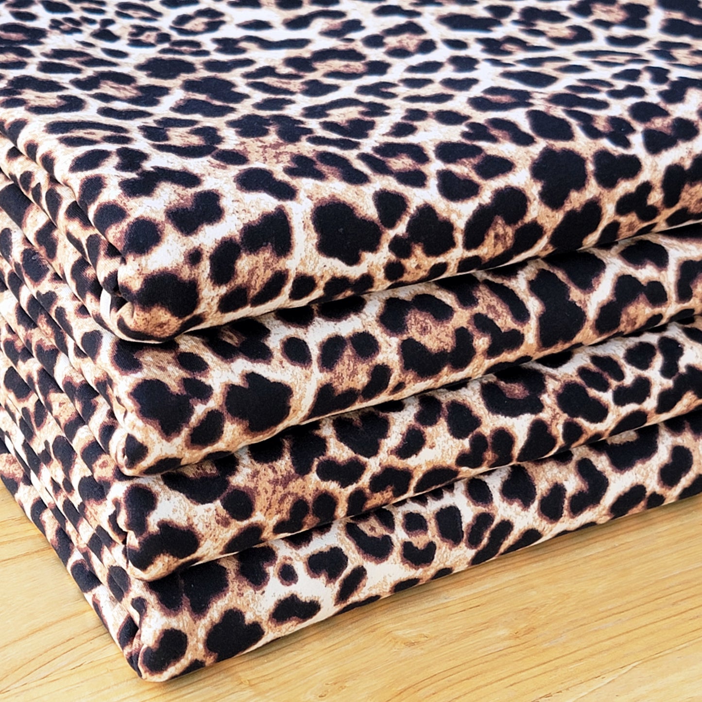 Double Brush Poly Leopard Print