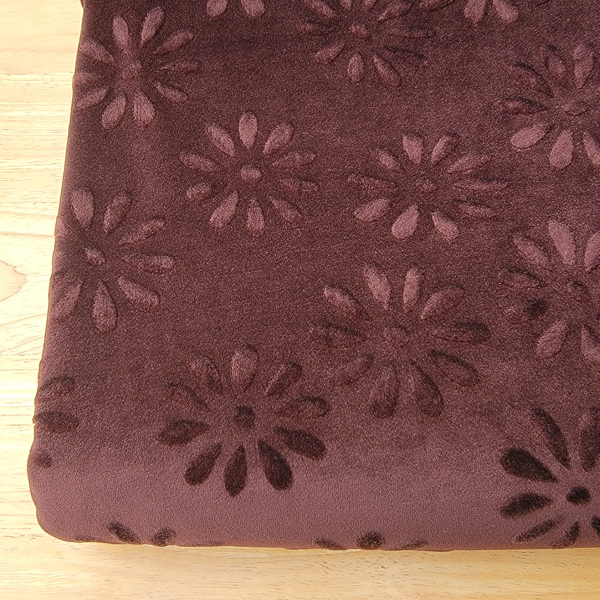 Brown Velvet Velour Floral