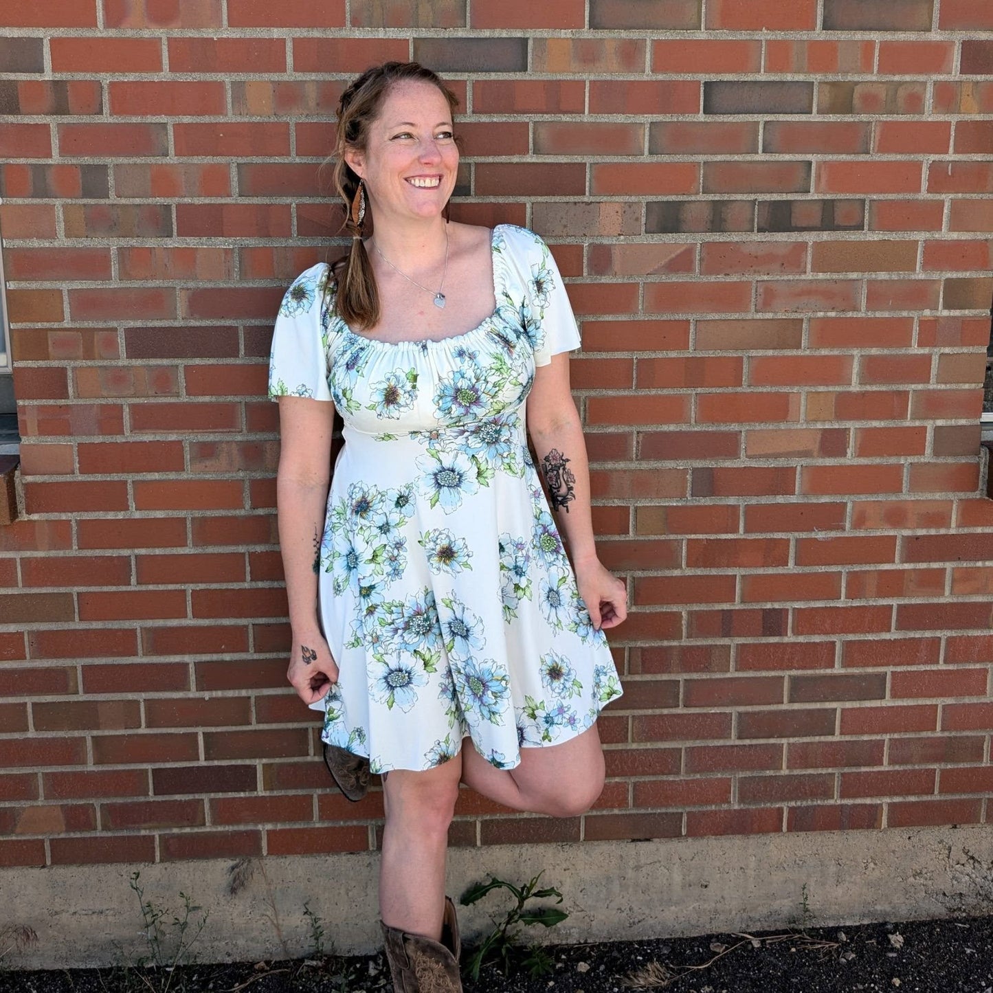 Double Brush Poly Floral Print