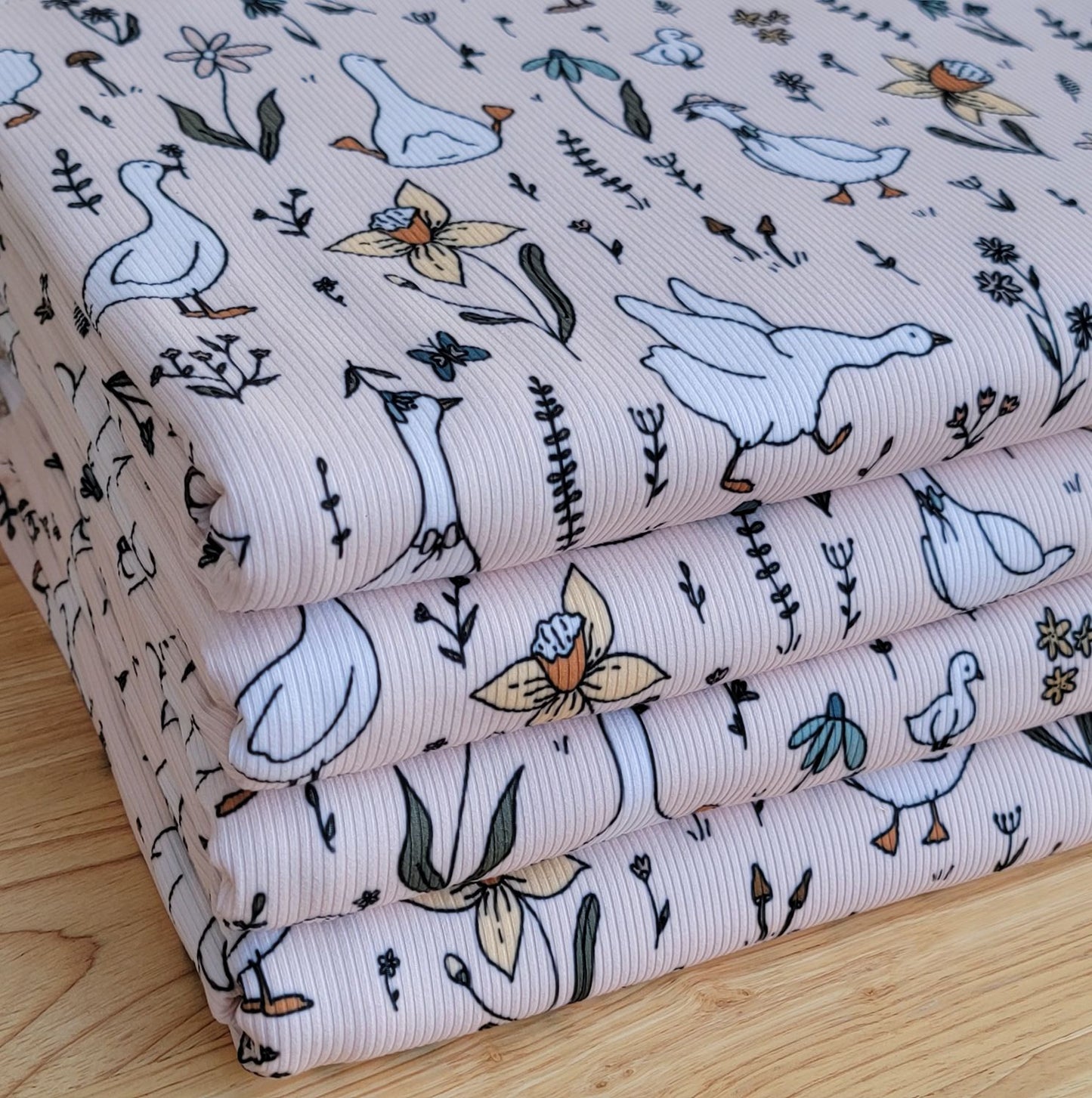 2x2 Yummy rib Silly Geese Print