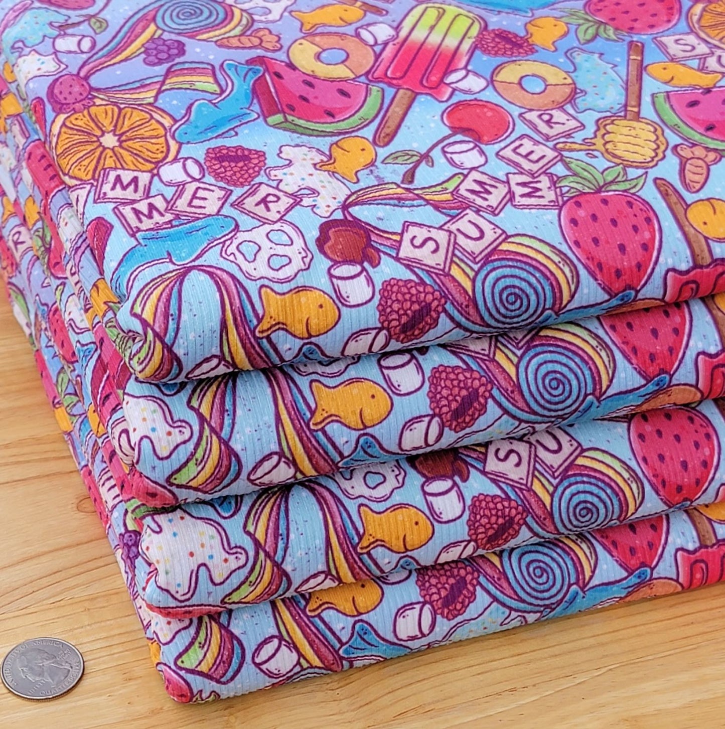 2x2 Yummy Rib Strawberry Summer Print