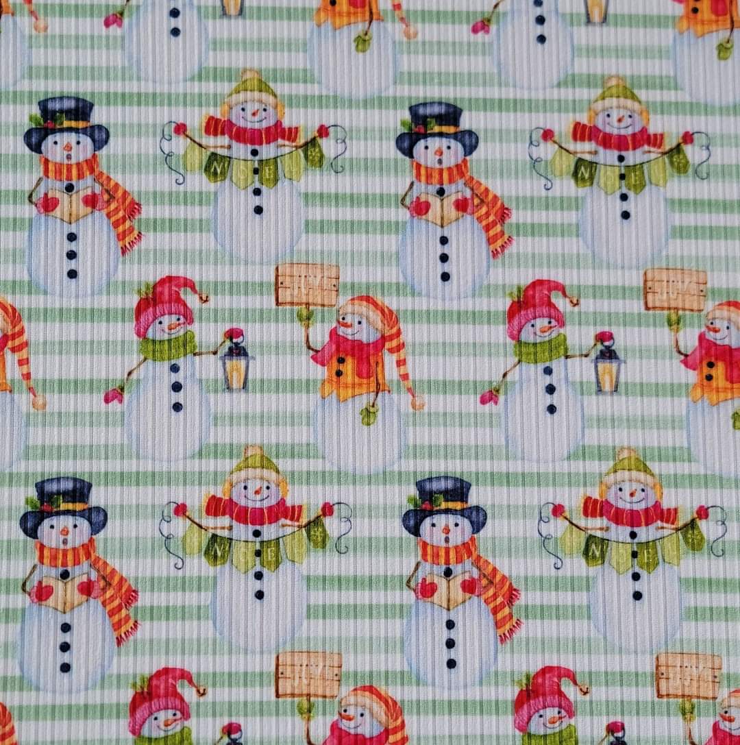 Yummy Rib Christmas Snowman Print