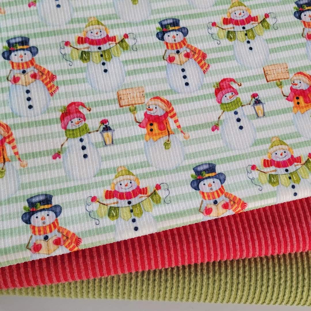 Yummy Rib Christmas Snowman Print