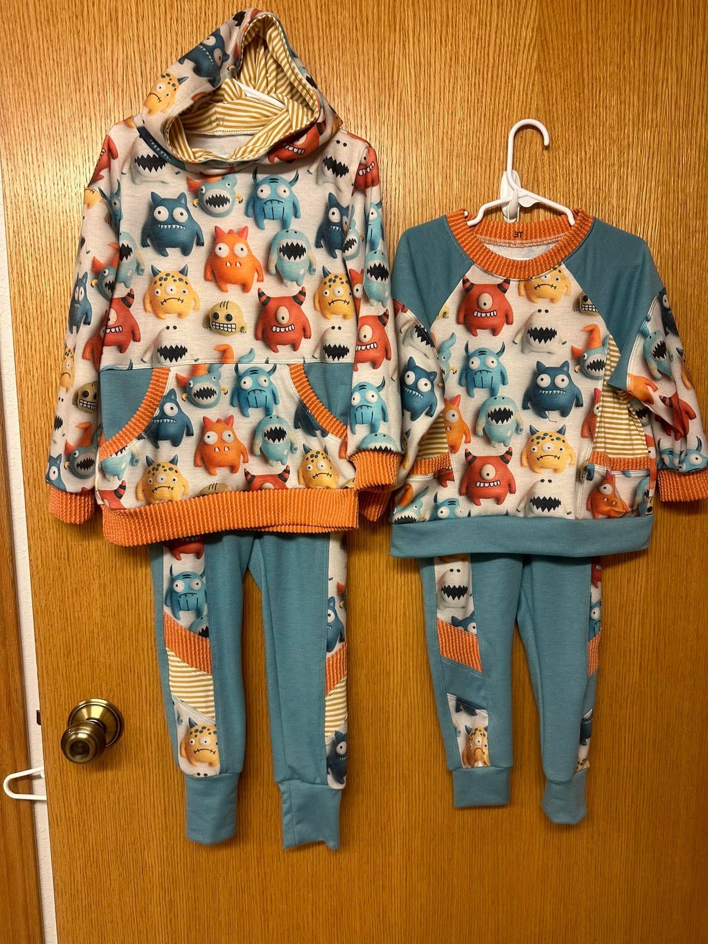 French Terry Monster Print