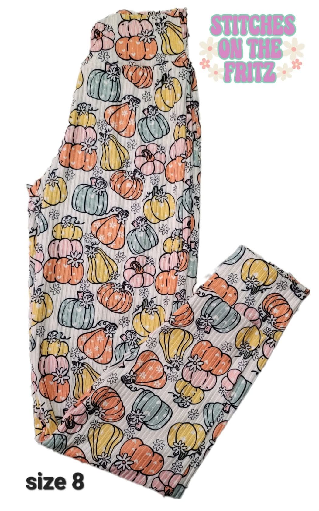 4x2 Yummy rib Pumpkins & Daisies Print