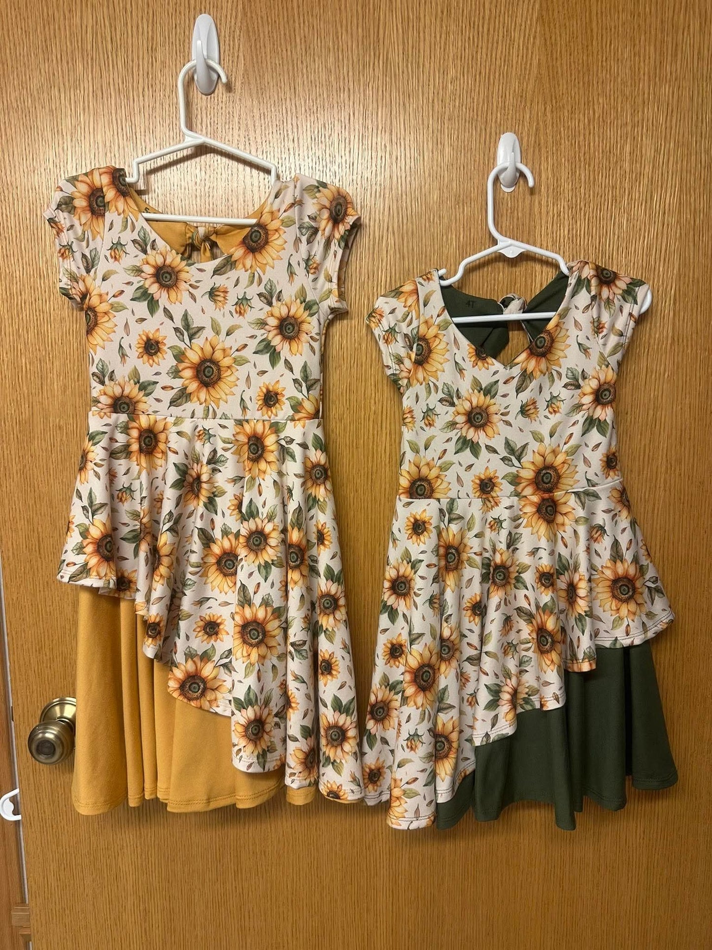 Custom Double Brush Poly Sunflower Floral Print