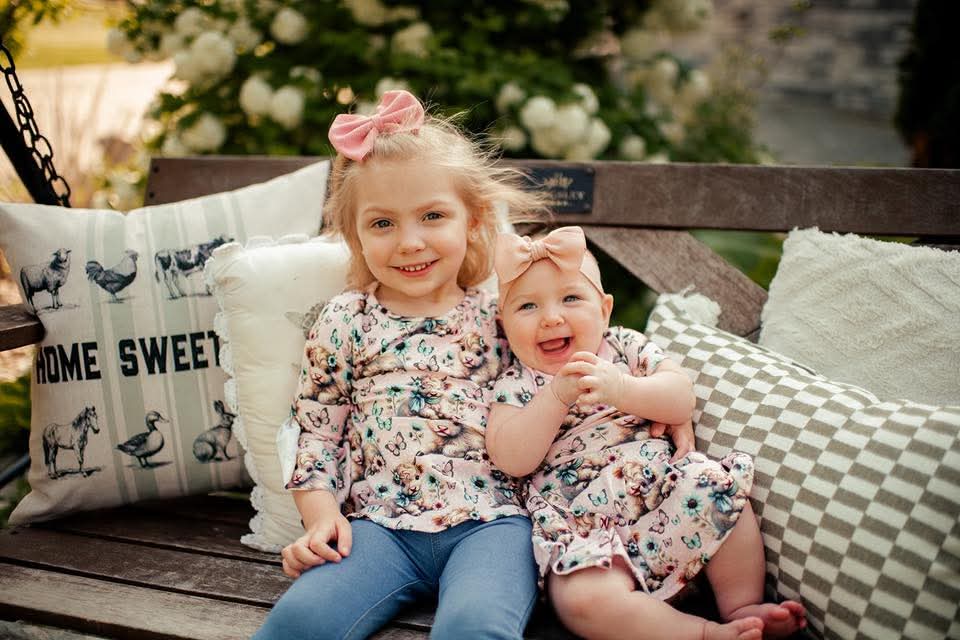 Custom Double Brush Poly Baby Cow and Butterfly