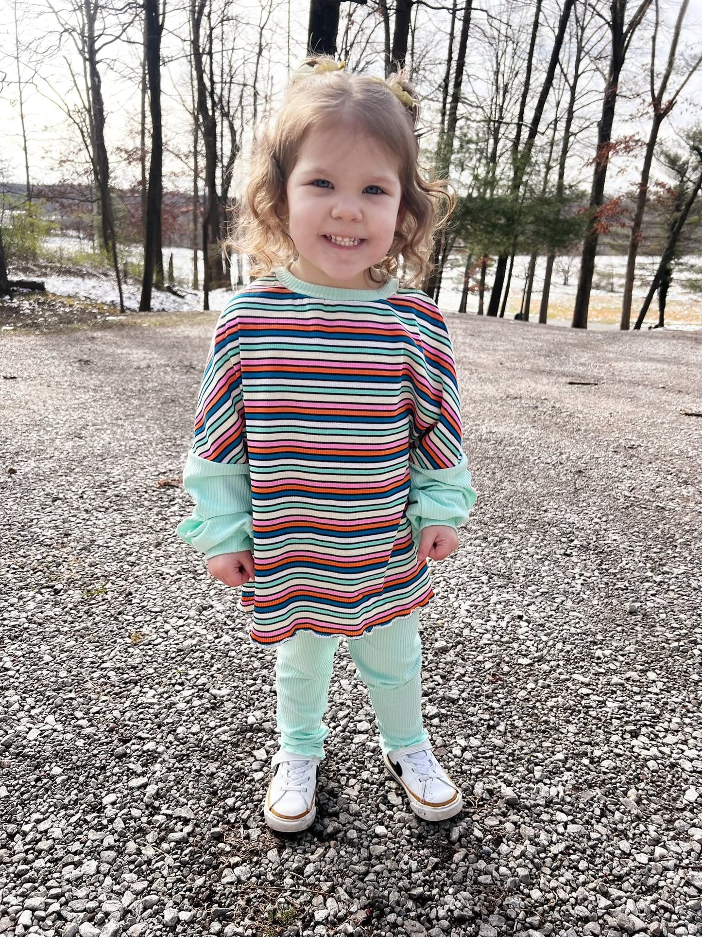 4x2 Multi-color Stripes Rib Print