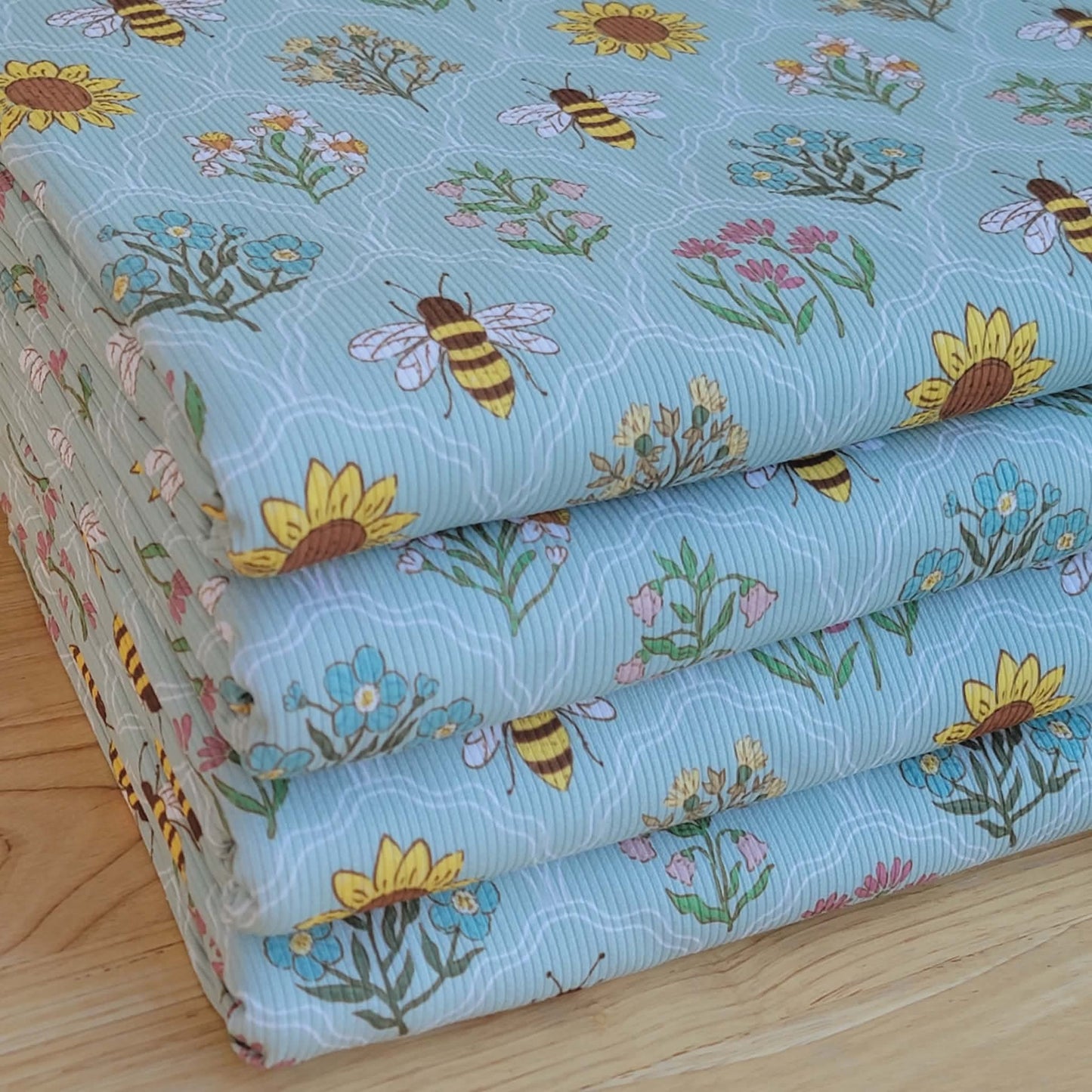 2x2 Yummy Rib Bees & Sunflowers Print