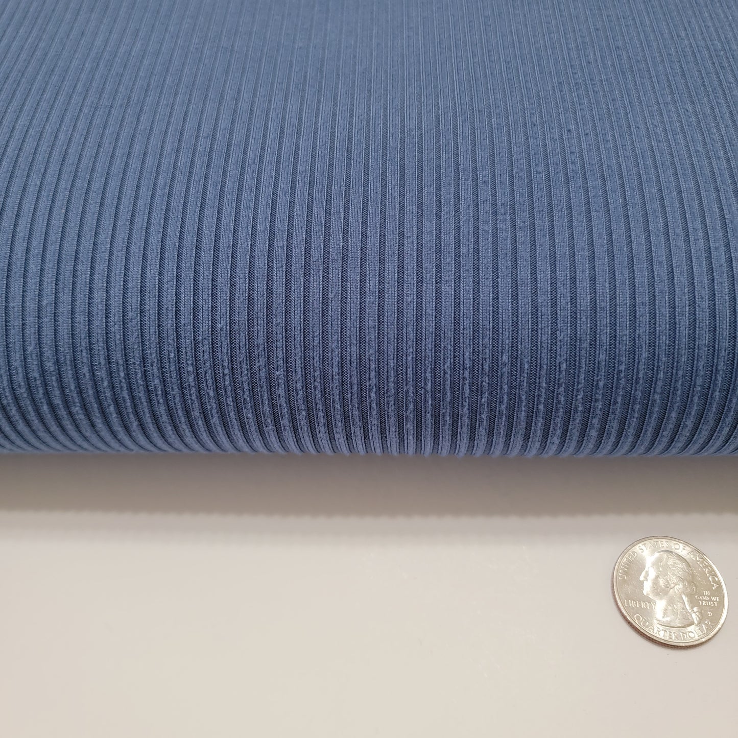 Yummy 4x2 rib fabric Denim blue
