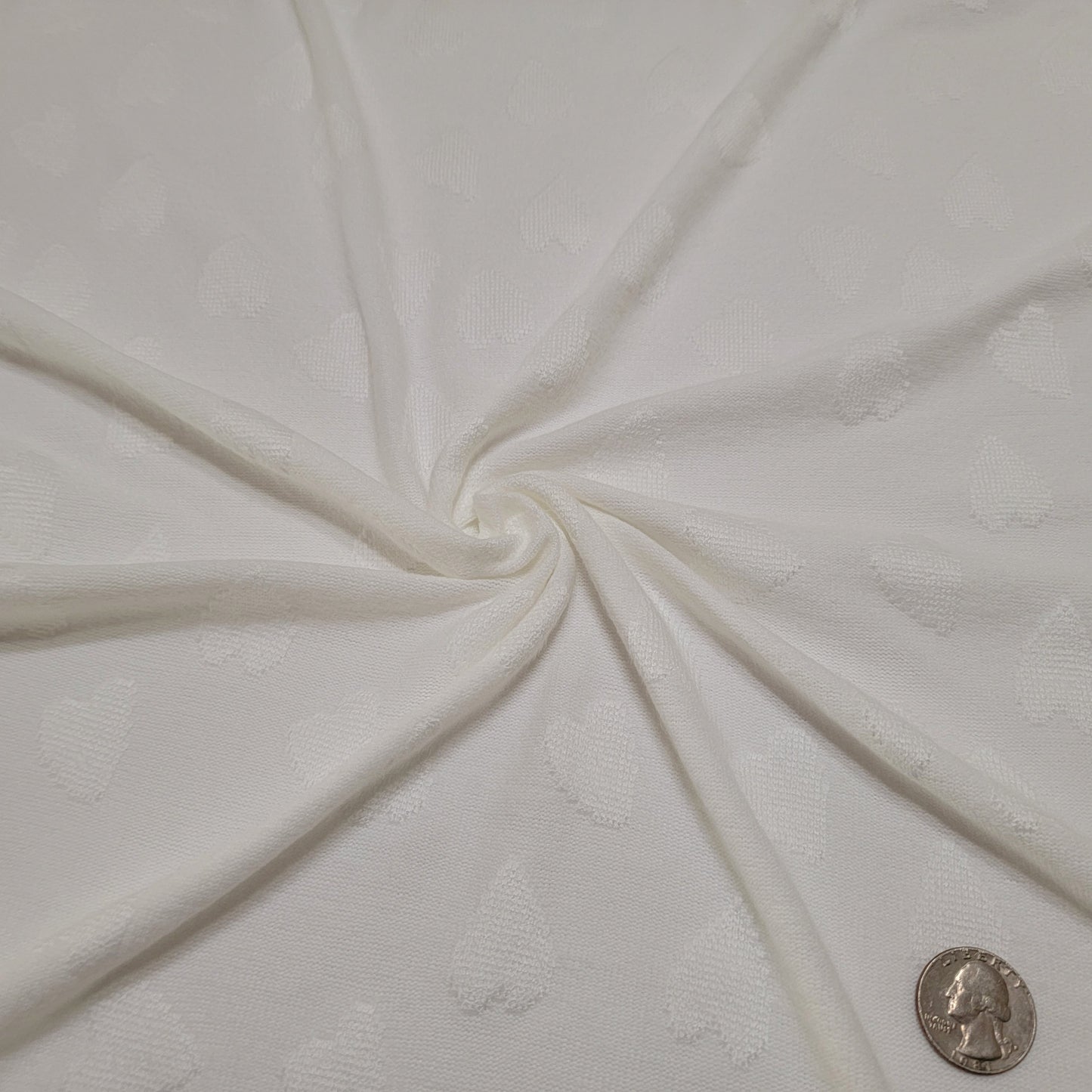 Faux cashmere fabric Jacquard hearts