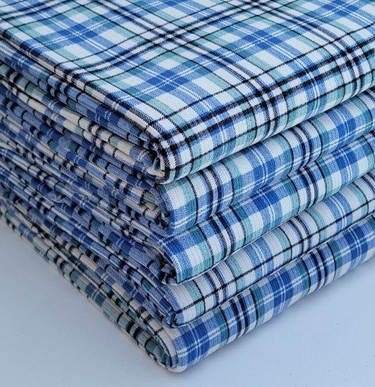 Yummy rib Blue Plaid Print