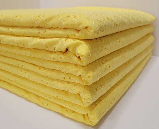 Yellow Eyelet Spandex