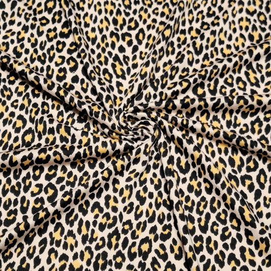Double Brush Poly Animal Print Tan/Black/Beige