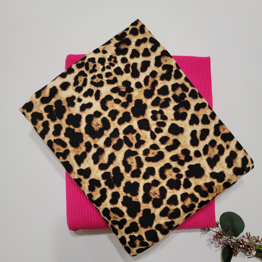 Cheetah Print Double Brush Poly