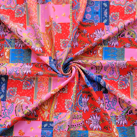 Spandex Swim Fabric Paisley Print