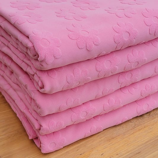 Jacquard Knit Pink Daisies