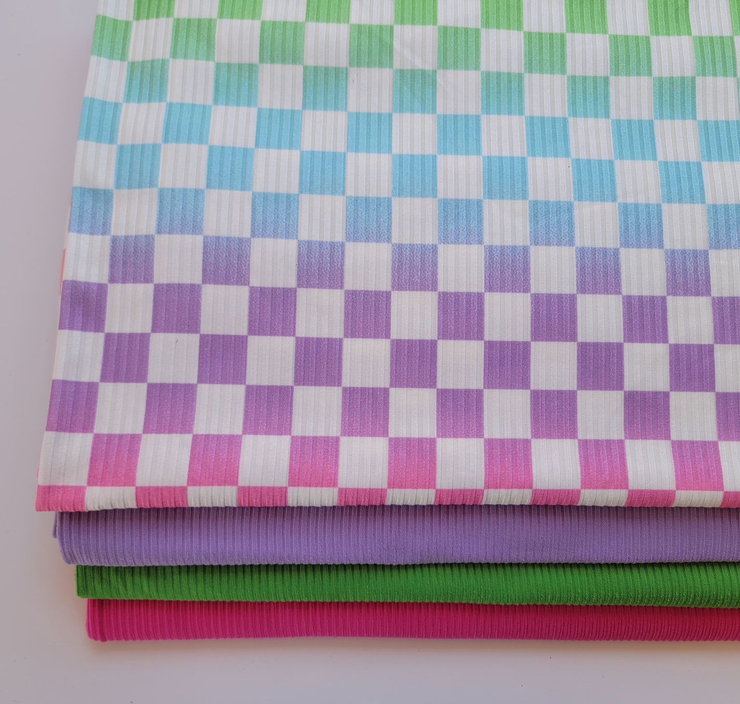 4x2 Multi-Color Checkered Custom Print Yummy Rib