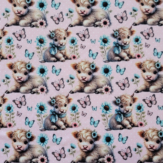 Double Brush Poly Baby Cow and Butterfly