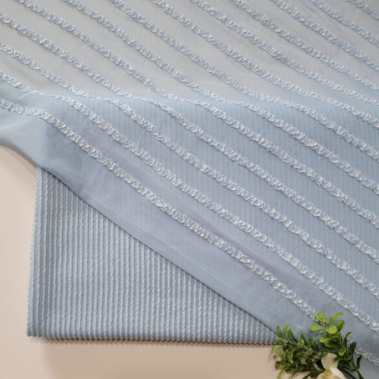 Baby Blue Mesh with Ruffles