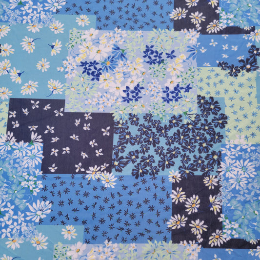 Mesh Patchwork floral print