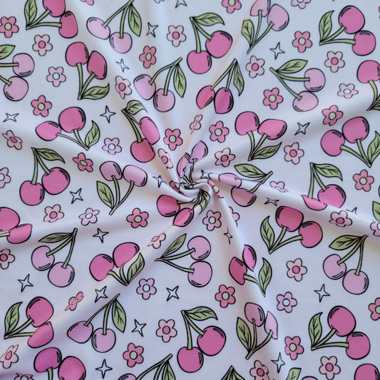 Double Brush Poly Cherry Print