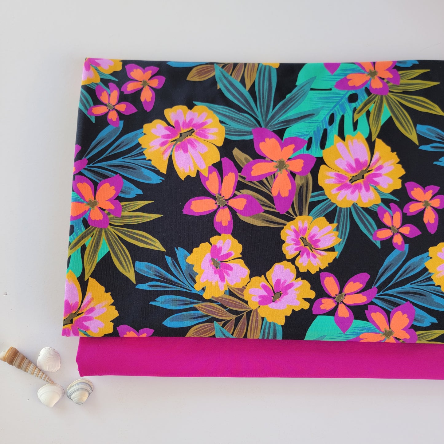 Floral Nylon Spandex Swim Athetic