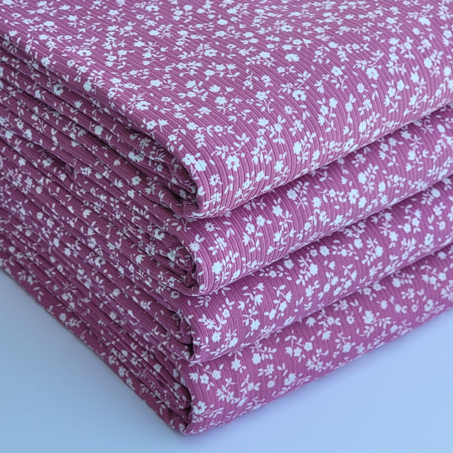 4X2 Printed Yummy Rib Rose Off-white Floral