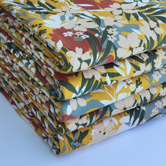 Double Brush Poly Floral Print