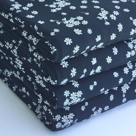 Yummy Rib Black Base Floral Print