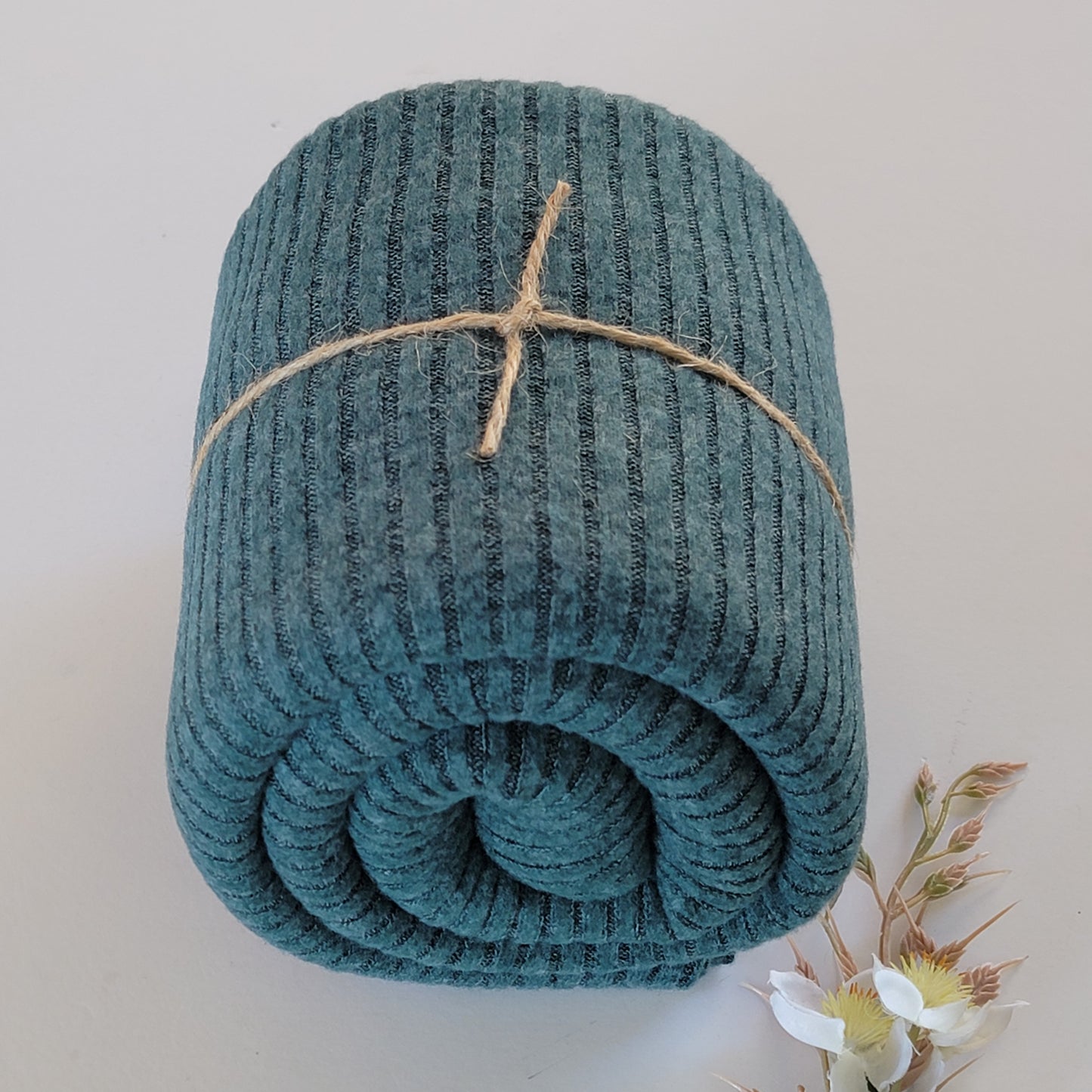 Hunter Green Brush Sweater Rib Knit