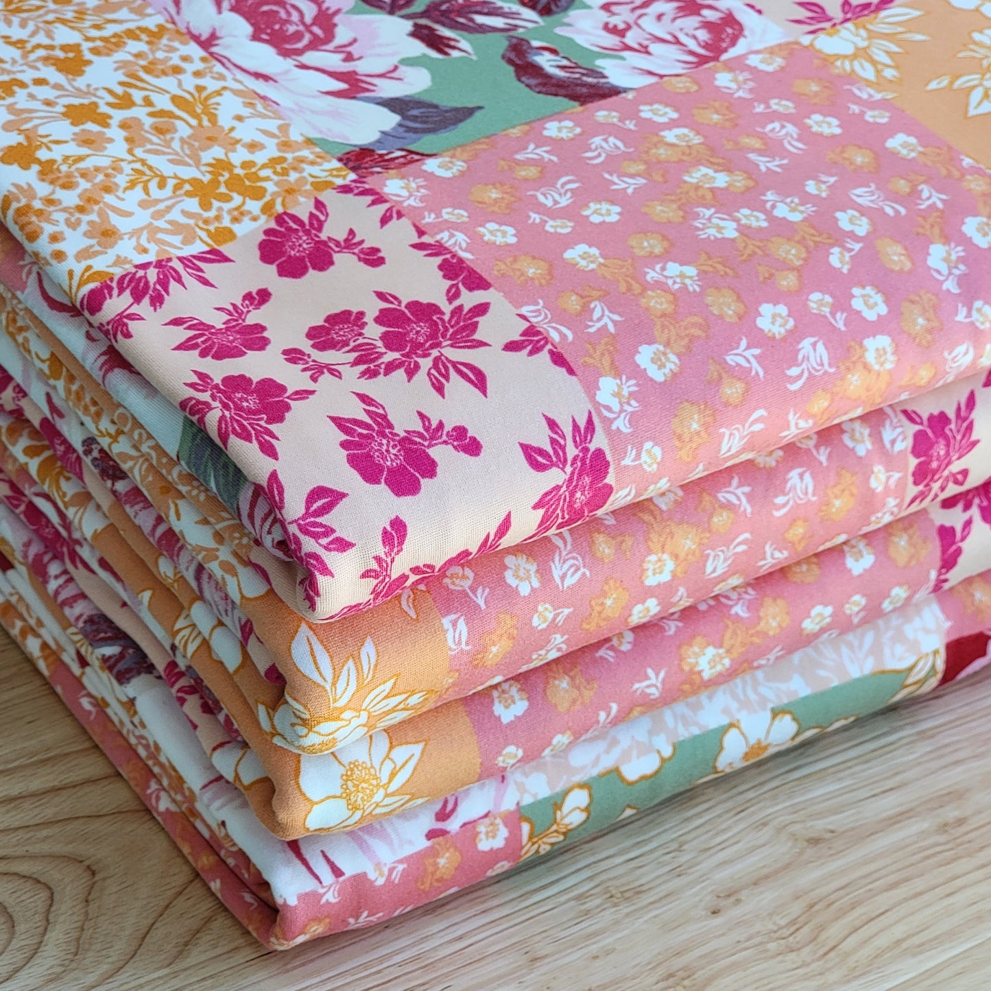 Patchwork Double Brush Poly Floral